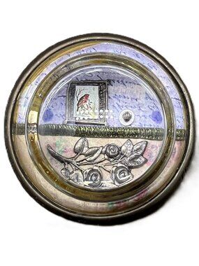 Vtg Unique "The Answer, My Friend, is Not Blowing in the Wind" Glass Paperweight